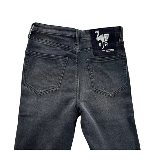 Free People x Sandrine Rose Women's Sz 26 Black Distressed Wide Flare Je… - Picture 8 of 10